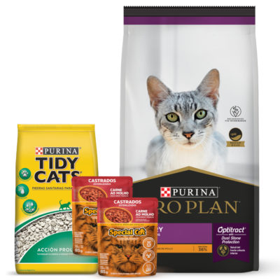 2Pro Plan Gato Urinary 75 y 15 kg 2 Pate Arena Sanitaria Tidy Cats