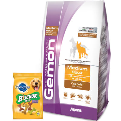 2Gemon Medium Adult con Pollo Biscrok